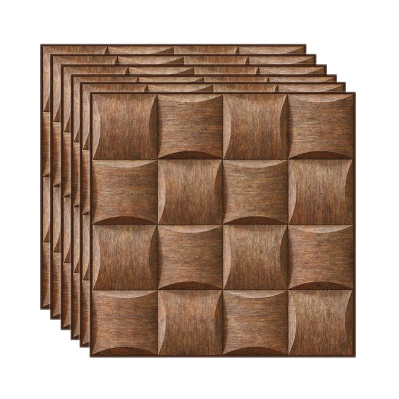 20PC Detachable Wall Tiles Waterproof Brick Stone Kitchen Wall Panels Living Room Peel and Stick 3D Brown Wallpaper Hotel