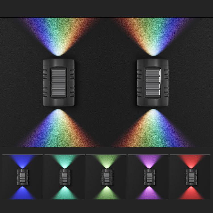 Solar Waterproof Outdoor Wall Lamp - Double-Sided High Brightness Lens for Courtyard, Villa, Balcony.