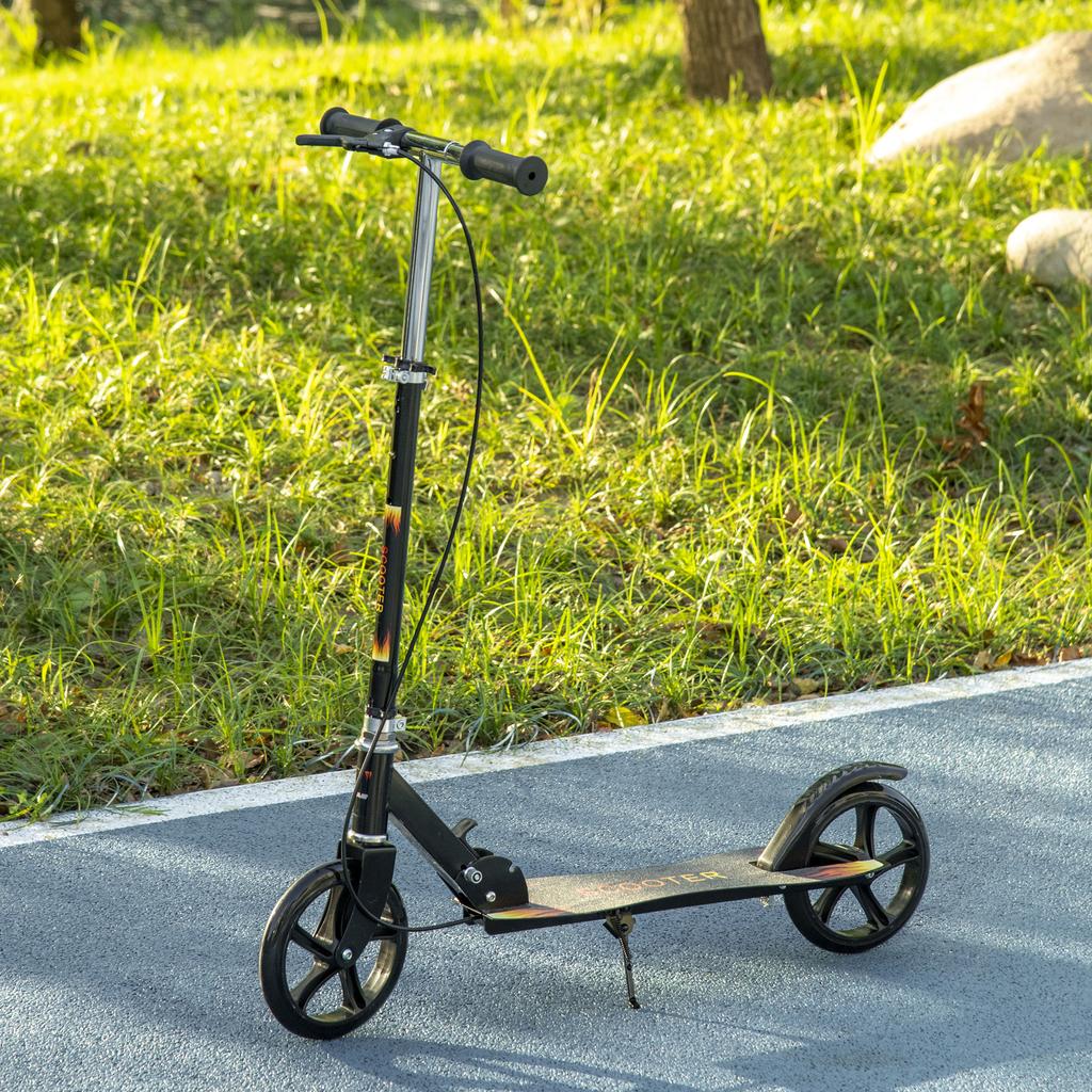 Foldable Kids Scooter with Height-Adjustable Handlebar and Double Brake 86 x 35 x 93-103 cm Black