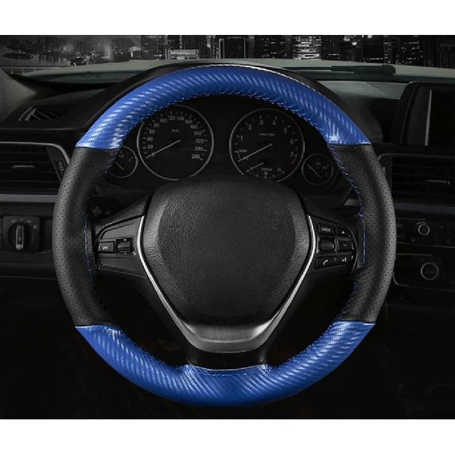 Car Steering Wheel Cover 15 inch/38 cm Soft Fiber Leather  Anti-slip Steering-Wheel Braid Stitch On Wrap With Needle Thread