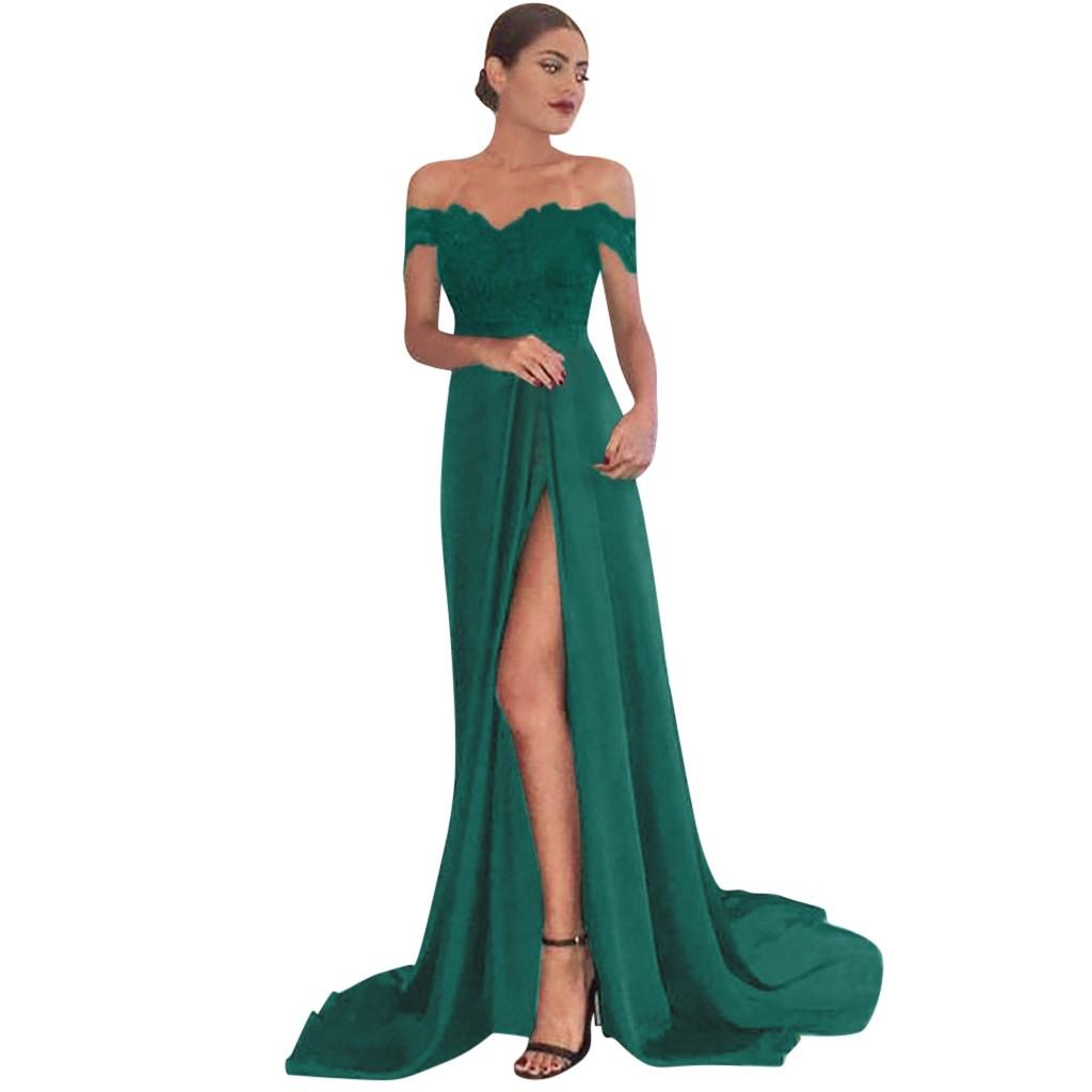 

(SU)Женское сексуальное сплошное платье с короткими рукавами и разрезом на шее, разрезом сбоку, пышное платье