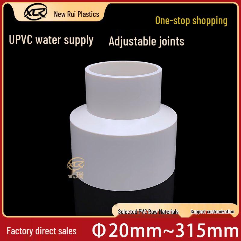PVC Reducer Water Pipe Connector Fittings - Sizes: 20, 25, 32, 40, 50, 63, 75; Colors: Gray, White, Blue