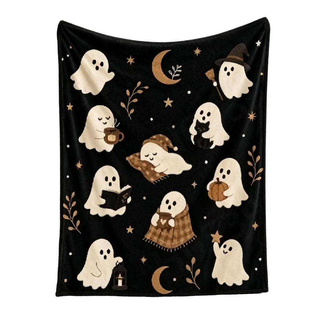 Halloween Throw Blanket Single-Sided Print Decor 70 cm for Bed Sofa