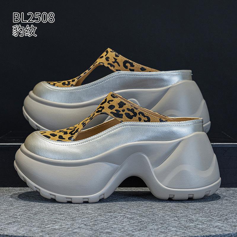 Thick bottom outer wear cool slippers summer new small lazy drag casual breathable half drag
