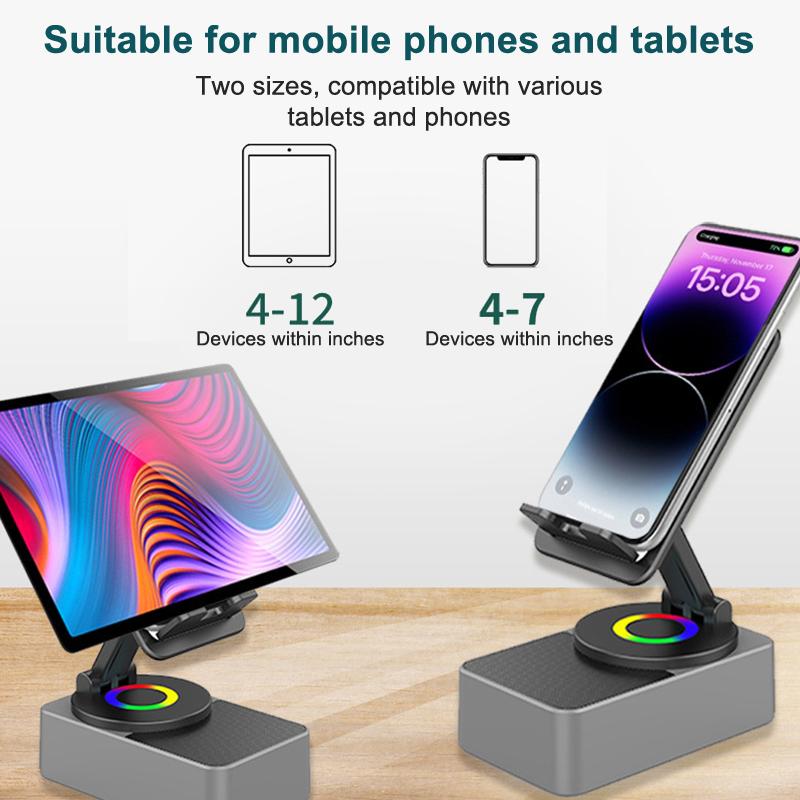 Universal Wireless Speaker Phone Holder For Iphone For Samsung Huawei Xiaomi Foldable Tablet Stand Bracket For Video Tv Movie