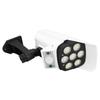 Solar LED Wall Light Simulated Camera Induction Lamp Remote Control Garden Street White Light