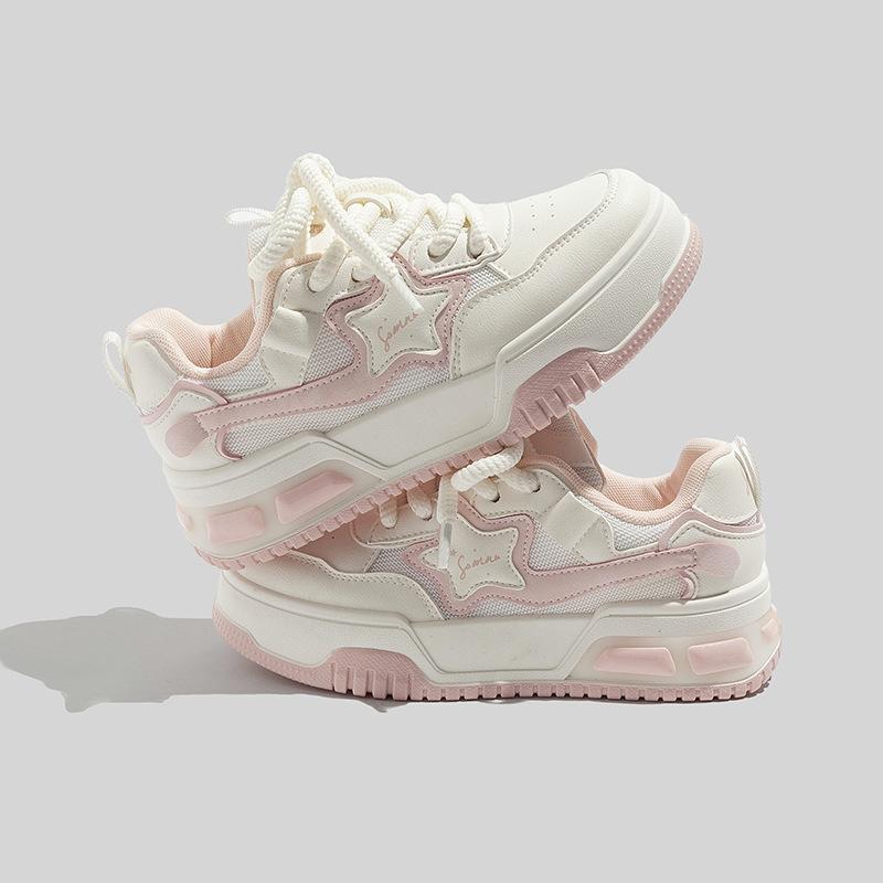 Beier Xingxing Plateauschuhe Großhandel atmungsaktives Netz Koreanische Version Plateau weiße Schuhe B1206