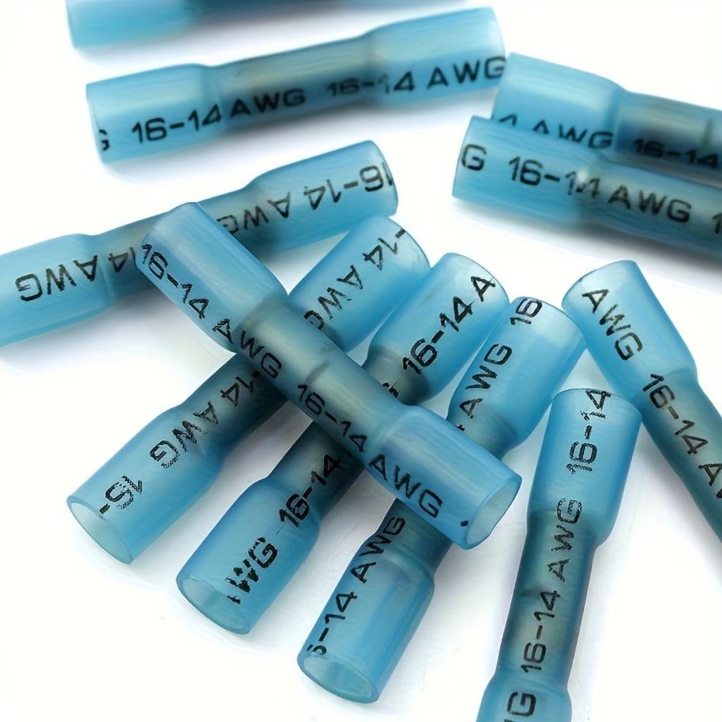 690pcs Heat Shrink Butt Wire Connectors Waterproof Insulated Automobile Wire Cable Crimp Terminals