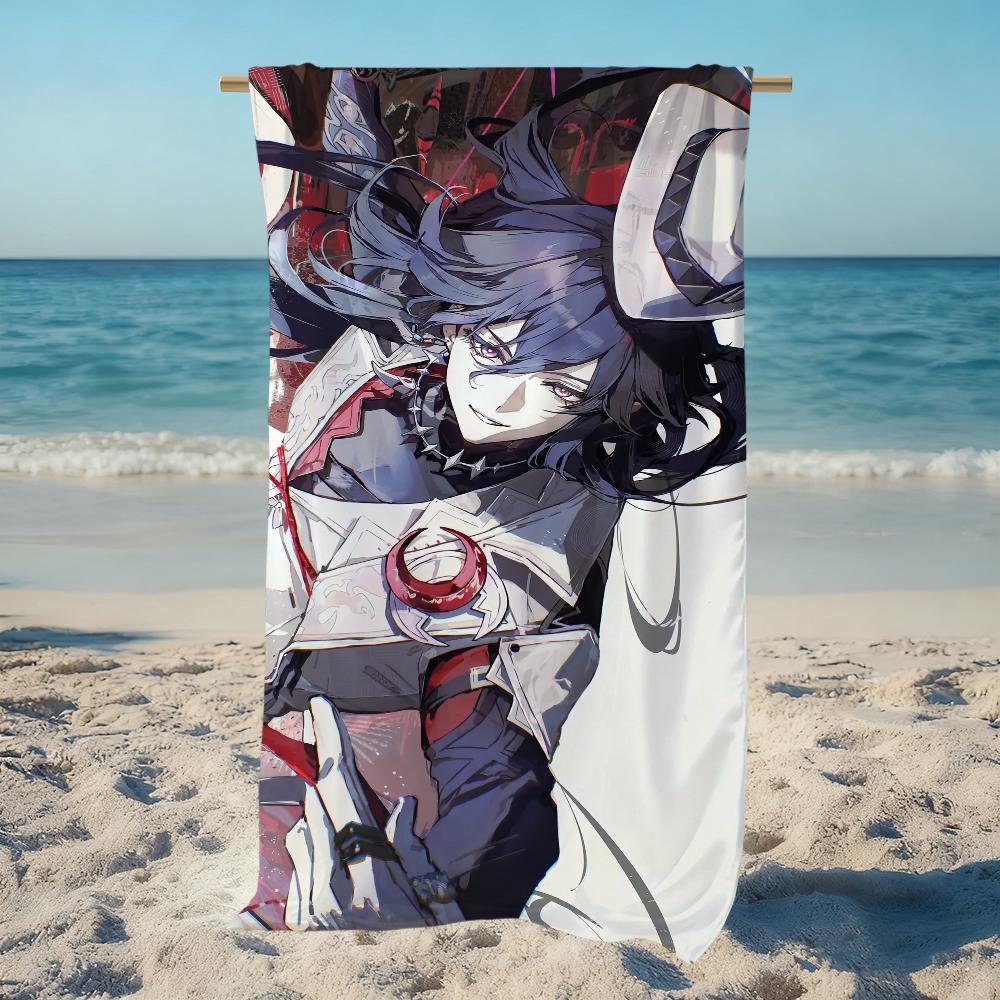 H-honkai Star Game RailAshveil Towel Beach Quick Dry Soft Pool Towels Gift for Travel Gym Shower Camping Sports