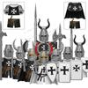 Medieval Ages Figures Knights War Horse Heavy Cavalry Warriors Warhorse Building Blocks Bricks Toys For Kids Gift