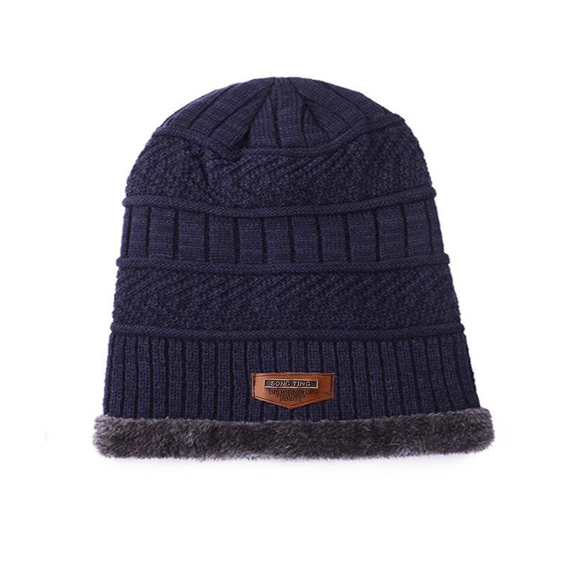 Winter Knitted Fleece-Lined Hat & Scarf Set for Men, Women & Kids - Thick Wool Parent-Child Cap