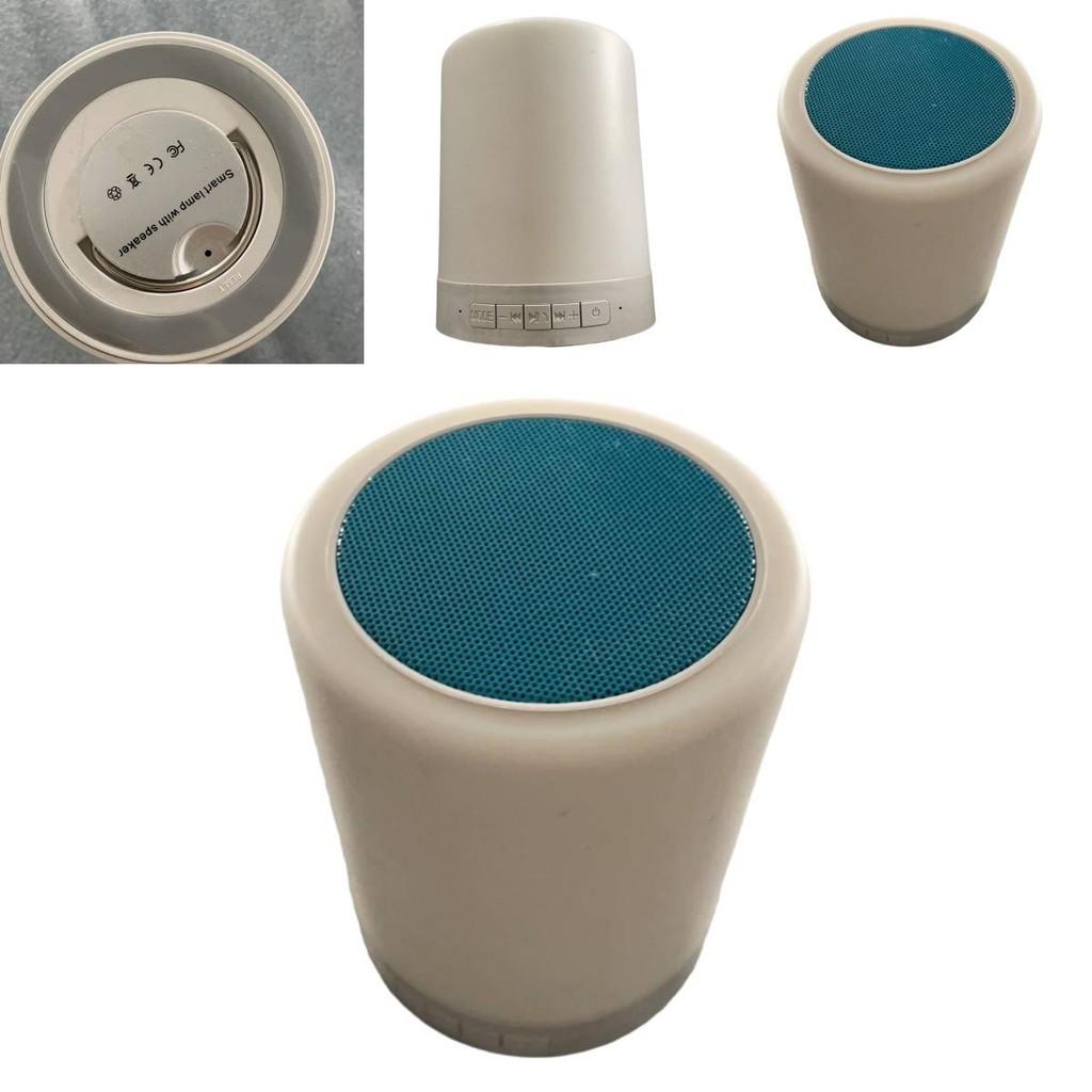 Seven Color Music Night Light Alarm Clock Bluetooth Speaker Rechargeable For Bedroom Decor