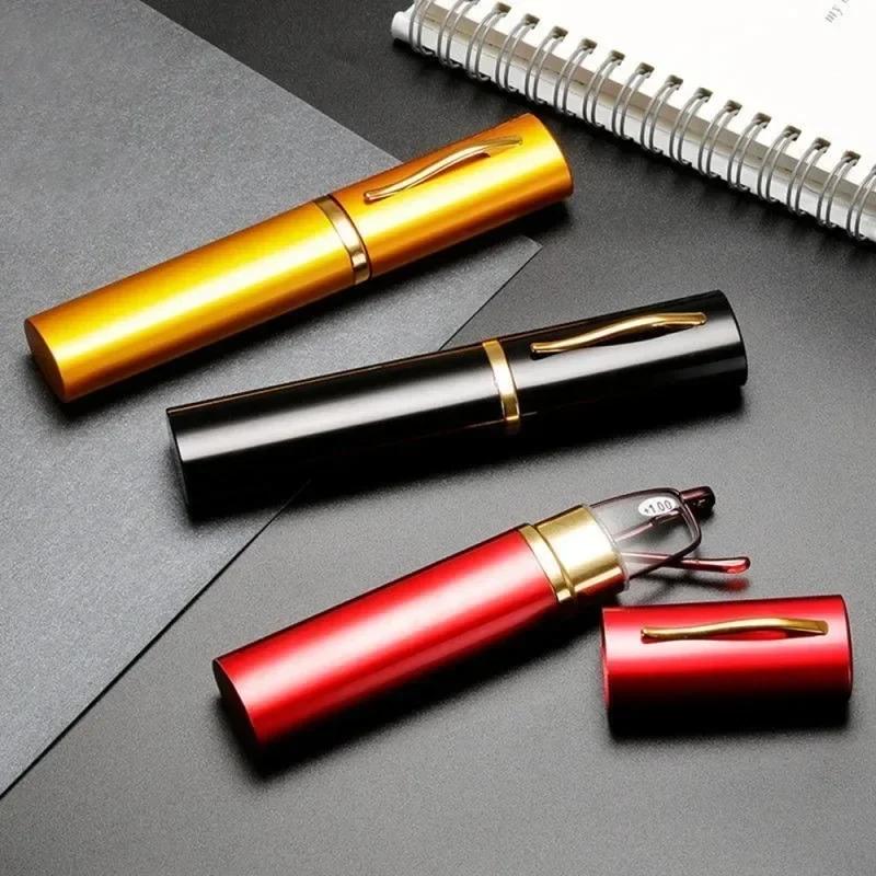 Pen Holder Anti Blue Light Presbyopia Glasses for Elderly  Portable Ultra Light Fashionable High-definitionPresbyopia Glasse