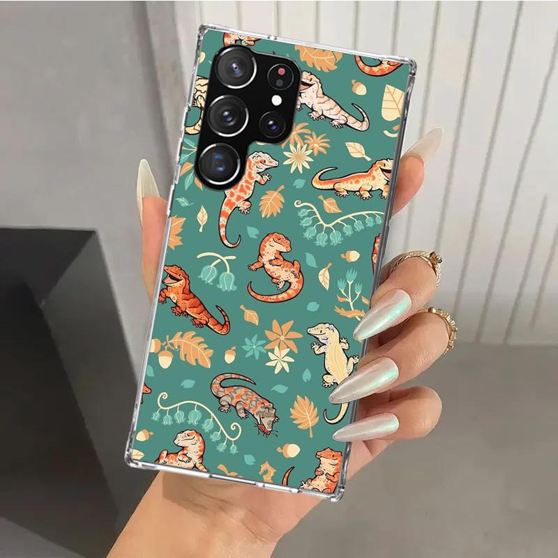 Lizards Geckos Phone Case for Samsung Galaxy S26 S24 S23 Ultra S25 Edge S22 S21 Plus S20 FE + Soft Print Shell Funda Galaxy S25