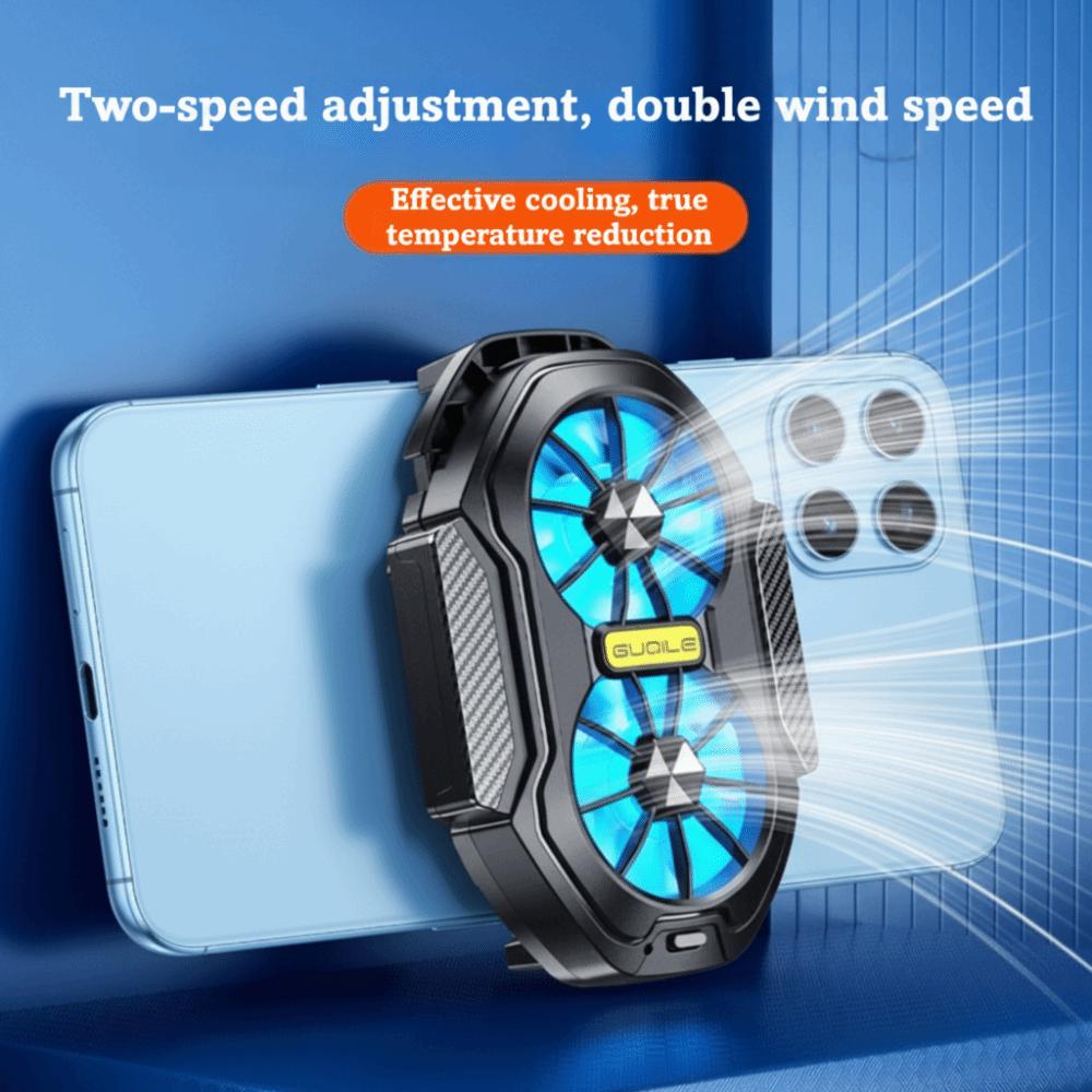 Rechargeable Mobile Phone Cooler 600mAh Dual Fan Cooler New Game Cooling Back Clip For Gaming
