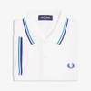 [M3600] Twin Tip Fred Perry Shirt - Snow White/Deep Mint/Soho Eclipse Afpm2613600-94A