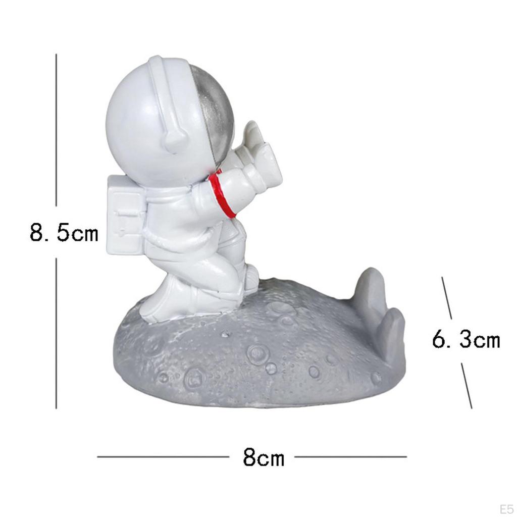 Creative Resin Astronauts Ornaments Stand Figurine Crafts Mobilephone Support for Table Desktop