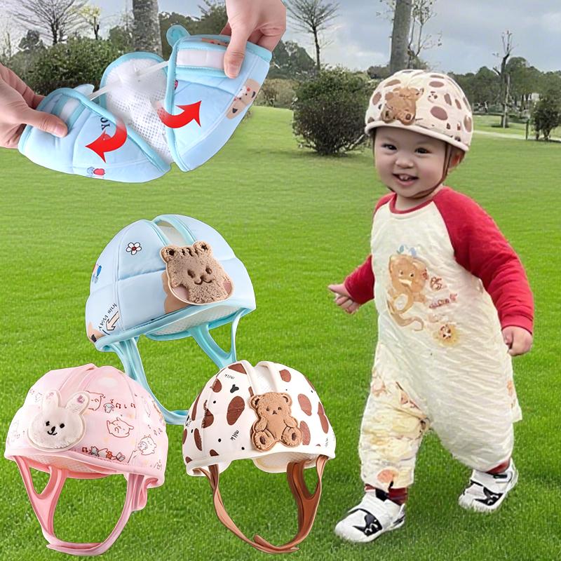 Baby Head Protector Safety Hat Cute Bear Bunny 1-3T Toddler Baby Prevent Injured Helmet For Crawling Walking Learning Headgear
