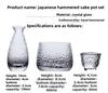 Japanese Sake Drinking Set Glass Cups and Carafe Modern Japanese Style Barware for Home Party