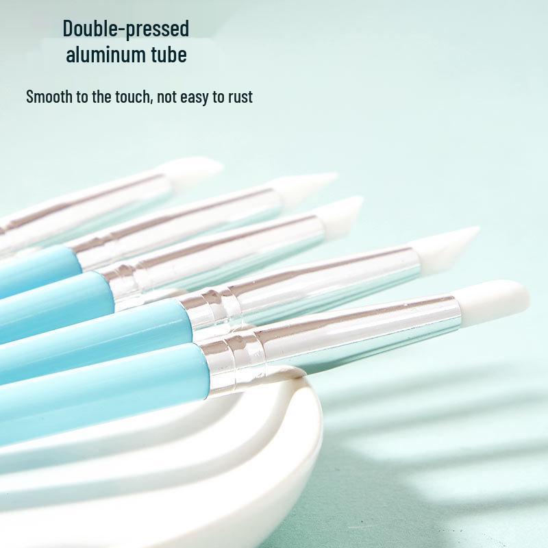 Dual-Ended Silicone Nail Art Tool: Smudge & Dot Pen