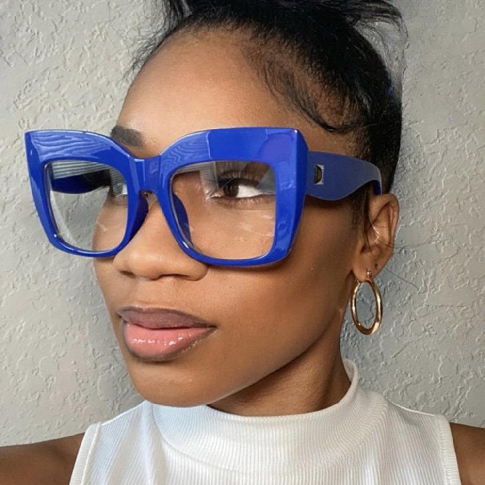 Fashion Oversized Cat Eye Optical Lenses Women Glasses Frames Blue Anti Blue Light Eyeglasses Luxury Brand Eyewear