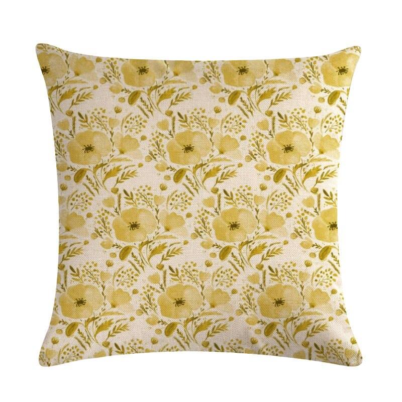 yellow floral pillows