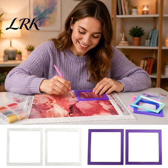 Rhinestone Painting Accessories 2Pcs Art Positioning Frame, Alignment Tool & Straight 3D Printed Auxiliary Frame Edge Ruler, for Crafts Ruler