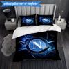 Set Lenzuola 3 Pezzi Blu Napoli Simbolo Energetico Stampa 2D (Include 1 Copripiumino + 2 Federe Senza Imbottitura), Decorazione camera da letto, Regalo ventilatore