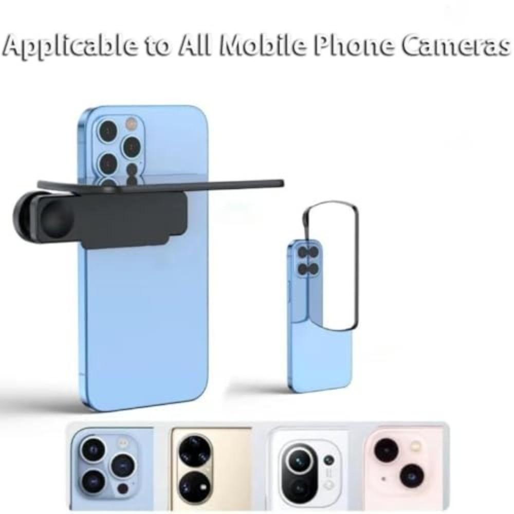Adjustable Smartphone Camera Mirror with Cleaning Cloth Mirror Effect Lens Photography Use