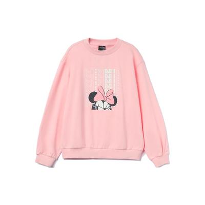 X Disney Mickey Εκτύπωση Φαρδιά Αθλητική Φούτερ Γυναικεία Τοπ Ροζ AWDR330-8