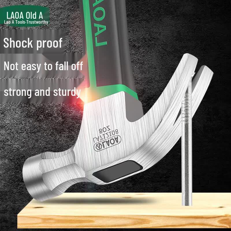 LAOA 16OZ Green-Black Dual-Color Handle Claw Hammer