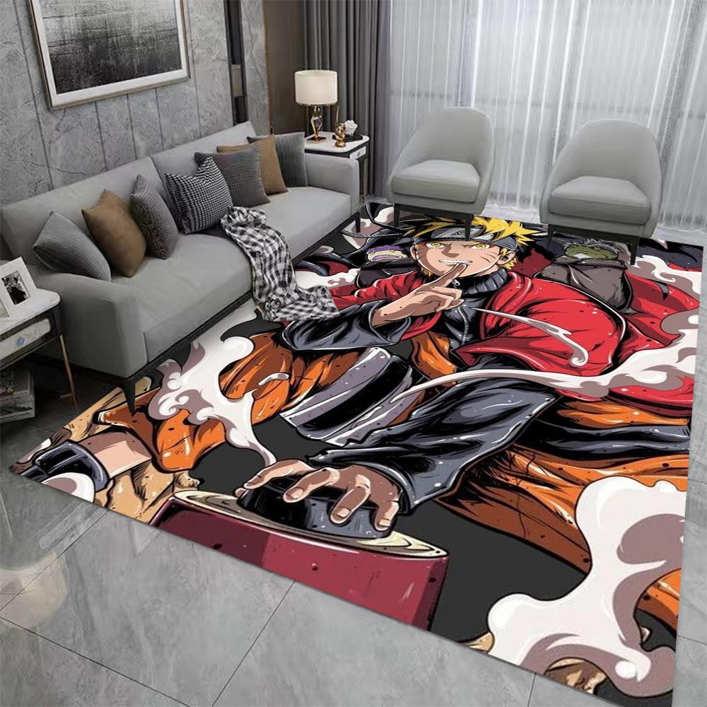 Japanese Anime Naruto Rugs Non-Slip Floor Mat for Home Living Room Bedroom Rug Washable Round Carpet Decor