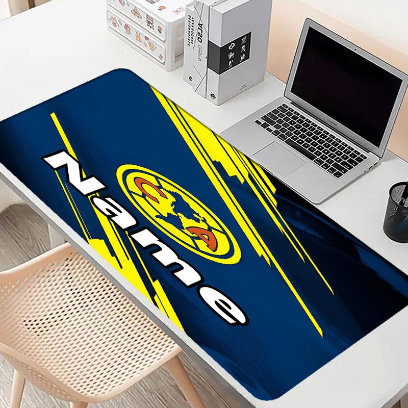 Custom Name Personalized Club America Pattern Mousepad, Laptop PC Desk Mat, Decorative Desk Mat for Home Keyboard Pad Gift