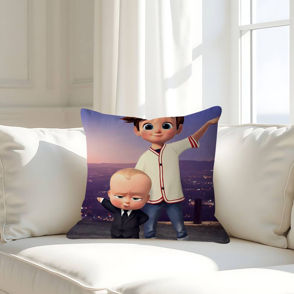 Забавная наволочка для подушки «Босс-молокосос», съемная, стирающаяся, всесезонная, из мягкого льна 16x16Inch