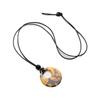 Vintage Smudged Leopard Print Pendant Necklace Fashion Commuter Maillard Style Sweater Chain Design Sense Niche Item Jewelry