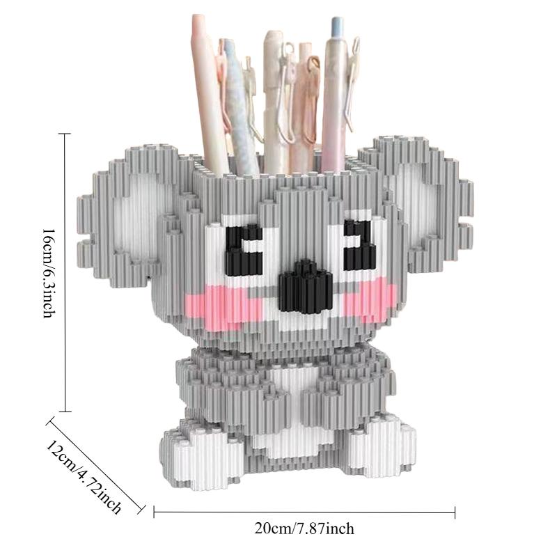 Cute Koala Animal Building Blocks Toy Small Particle Bricks Children DIY Toy Koala 3D Model Boy Birthday Gift