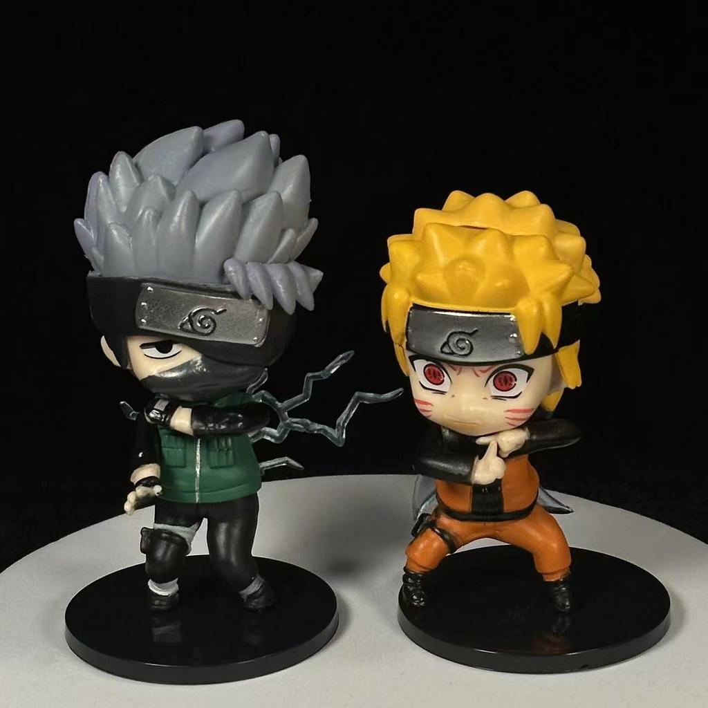 Q-Version Naruto Car Ornaments: Set of 6 Figurines - Itachi, Gaara, Naruto, Sasuke & Kakashi Dolls.
