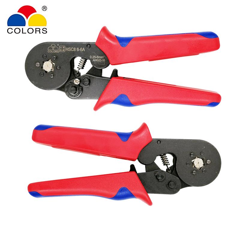 HSC8 6-6A crimping pliers tube type needle terminal crimp hexagon mini ...