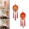 Chinese New Year Ornament Decorative Traditional Spring Festival Decor Entryway Hanging Sign with Tassels for Window Living Room
