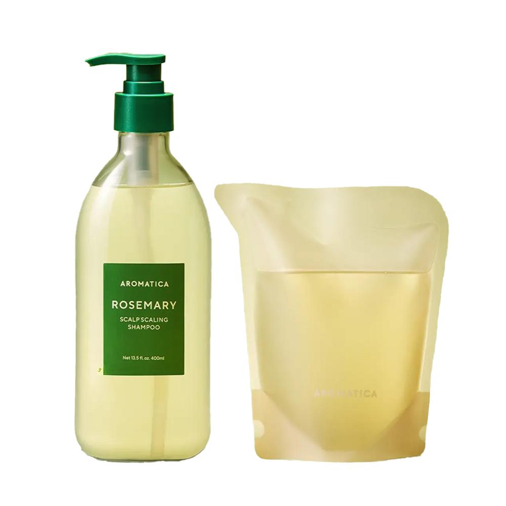 Aromatica Rosemary Scalp Scaling Shampoo 400ml + Refill 400ml Set
