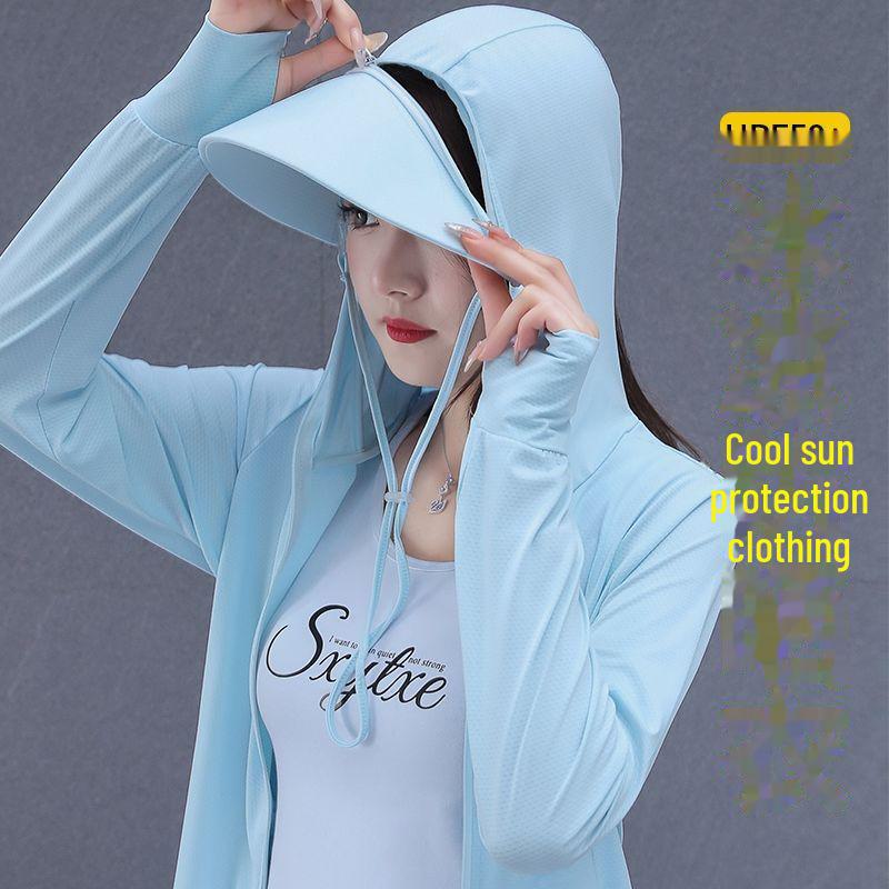 Unisex UPF50+ Ice Silk Sun Protection Jacket - Anti-UV, Lightweight, Breathable, Perfect for Fishing and Outdoor Activities