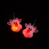 Santa Claus Xmas Dangle Ear Clips Electric Luminous Christmas Pendant LED Drop Earrings  Girls