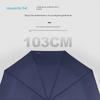 Paradise Umbrella Fully Automatic Storm-Resistant Umbrella, Three-Fold, 10-Rib, Extra Large and Reinforced, One-Button Open/Close, Business Style