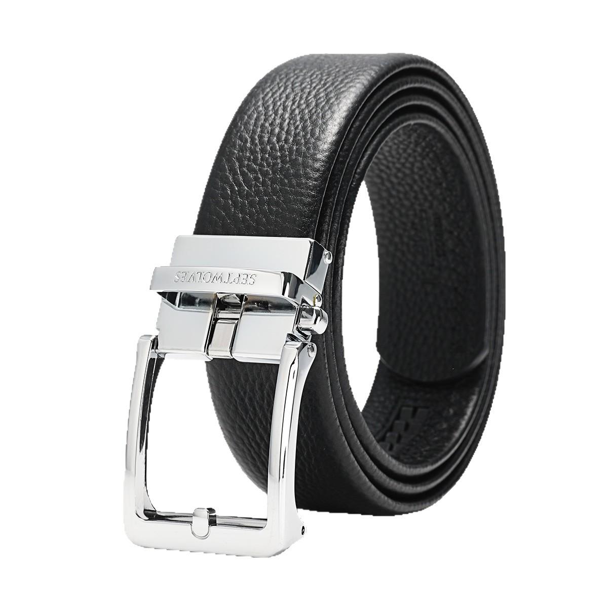 

Мужской ремень с пряжкой-пином, многослойная коровья кожа, универсальный ремень, ремень высокого класса, новый продукт, удобный 130cm