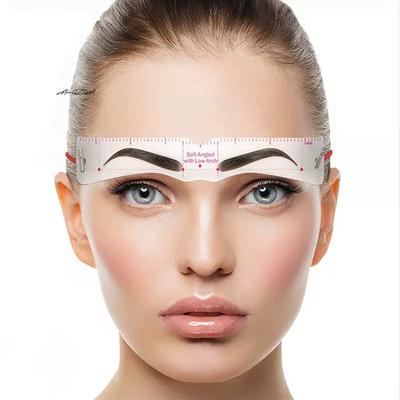 24 stylů Fixovatelná karta šablony na obočí Opakovaně použitelná šablona pro kreslení make-upu tvarovače obočí Kosmetické nástroje pro úpravu