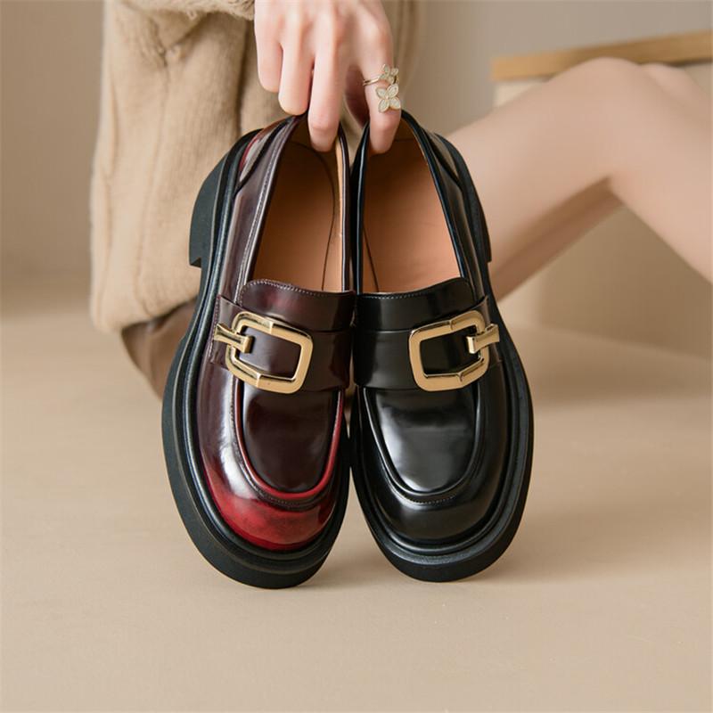 Fashion NEW Spring Autumn Women Shoes Fashion Loafers Round Toe Chunky Platform Shoes for Women High Heels Women Pumps Zapatos Mujer