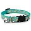 Cat Dog Collar Gold Color Stars and Moon Pet Collar with Bell and PP Material Separator Reflecting Safety Buckle Solid Safe