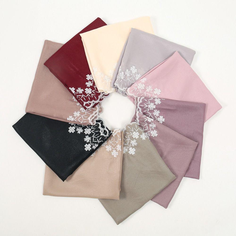 Chiffon Turbans Head Breathable Head Wraps New Rhinestone Chiffon Scarf