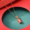 European & American Style Firecracker Bell Pendant Necklace - Non-Fading Christmas Tree Jewelry Gift for Women
