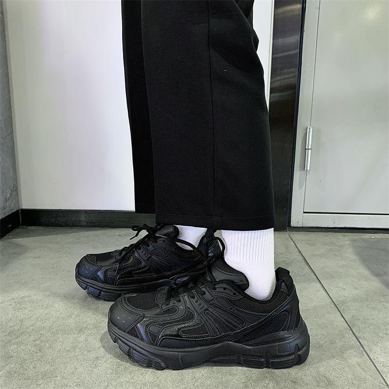 Shoes Women's Lightweight Platform Hong Kong Style Dad Shoes Women's 2025 New Spring Black Campus Style Couple Casual Shoes